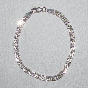 925 Sterling Silver Double Link Chain Bracelet